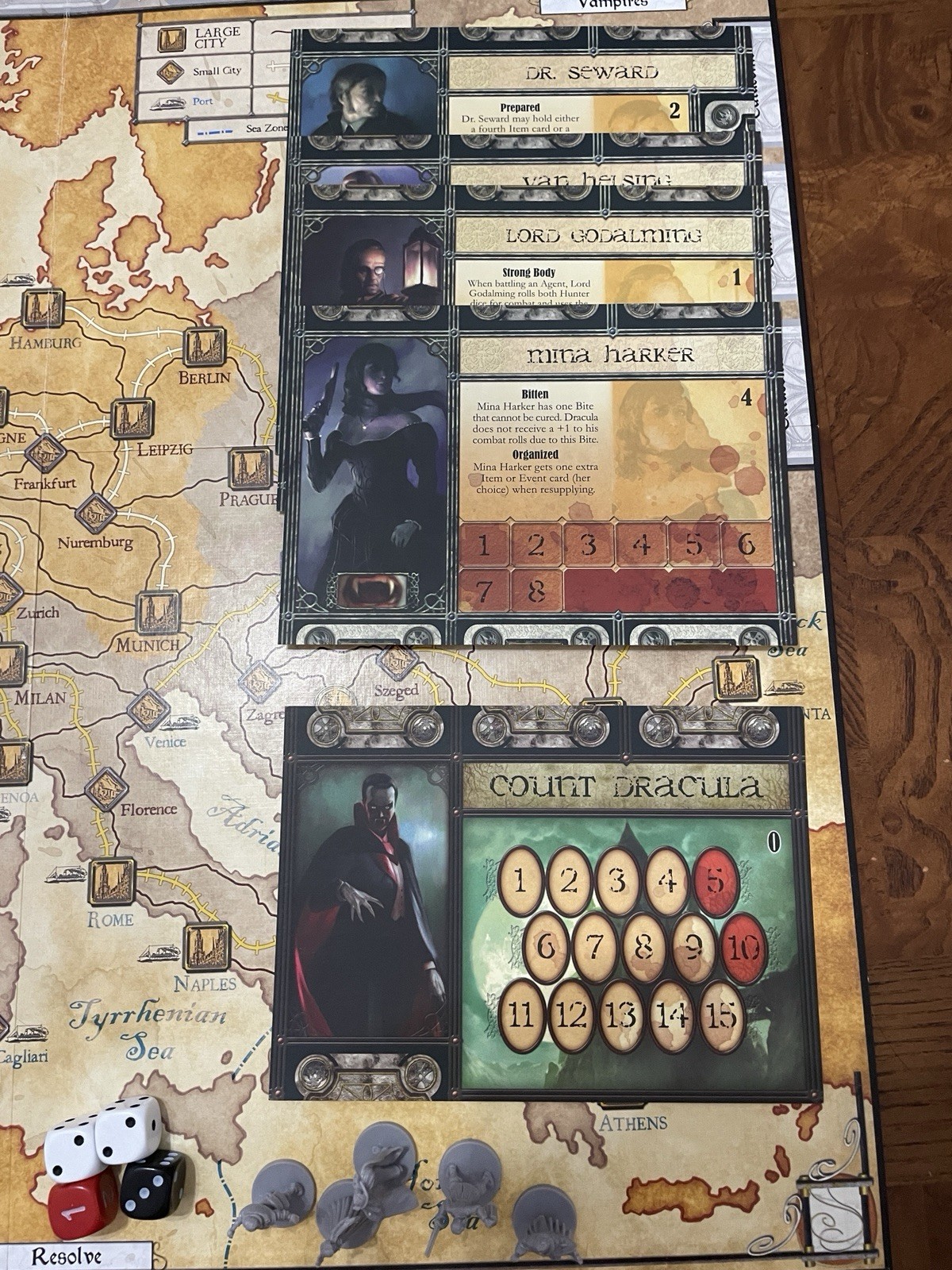 FURY OF DRACULA GOTHIC HORROR BOARD GAME 2ND EDITION FANTASY FLIGHT AS IS READ