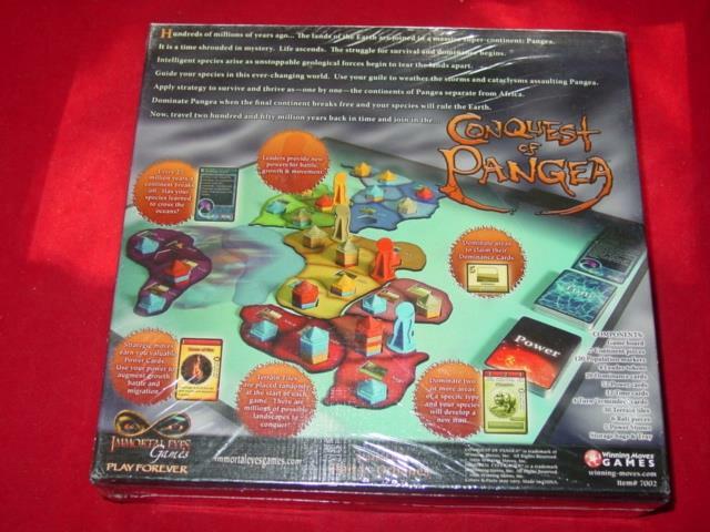 Immortal Eyes Games – CONQUEST OF PANGEA – Dominate Earth – Origins Award SEALED