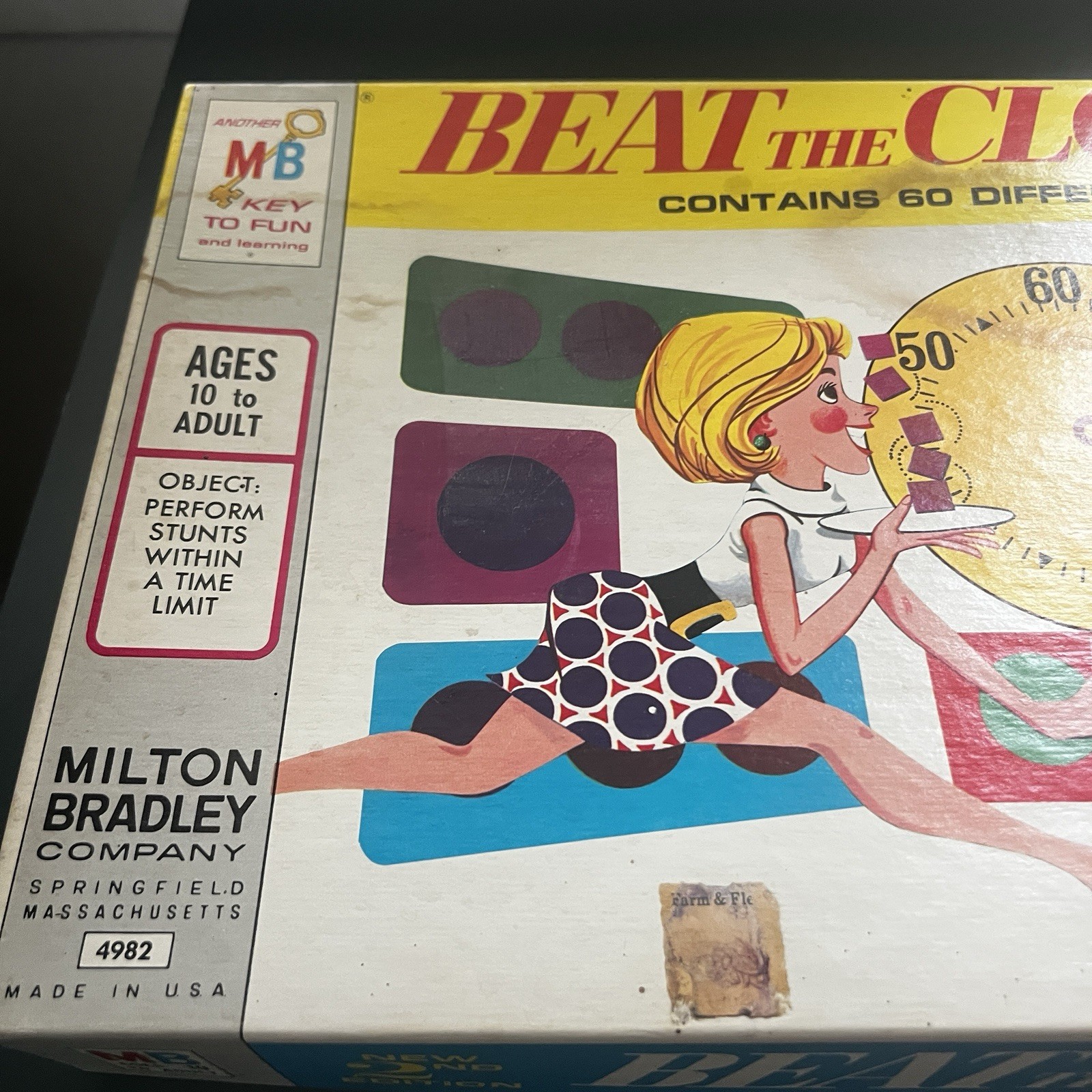 Vintage 1969 Beat The Clock Board Game Milton Bradley Complete TV Show Game VTG