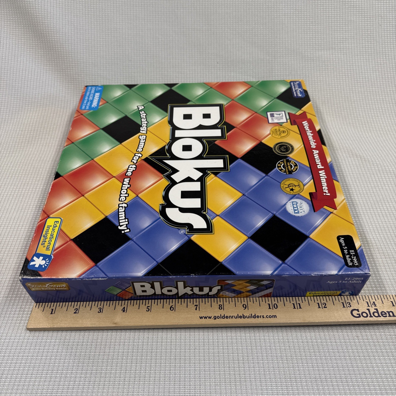 Blokus Board Game Deluxe Strategy For The Whole Family EI-2995 2003 Edu Insights