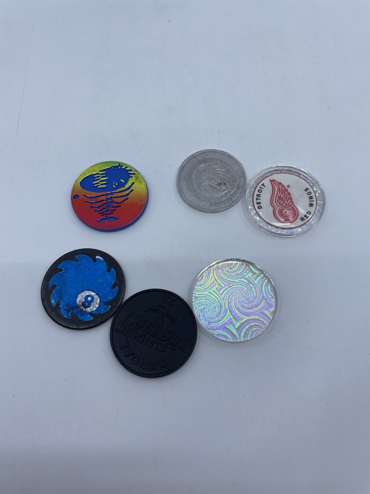 VTG Pogs Milkcaps Lot 149 90s 8-Ball Slammer Game Pieces W/ Pog Container