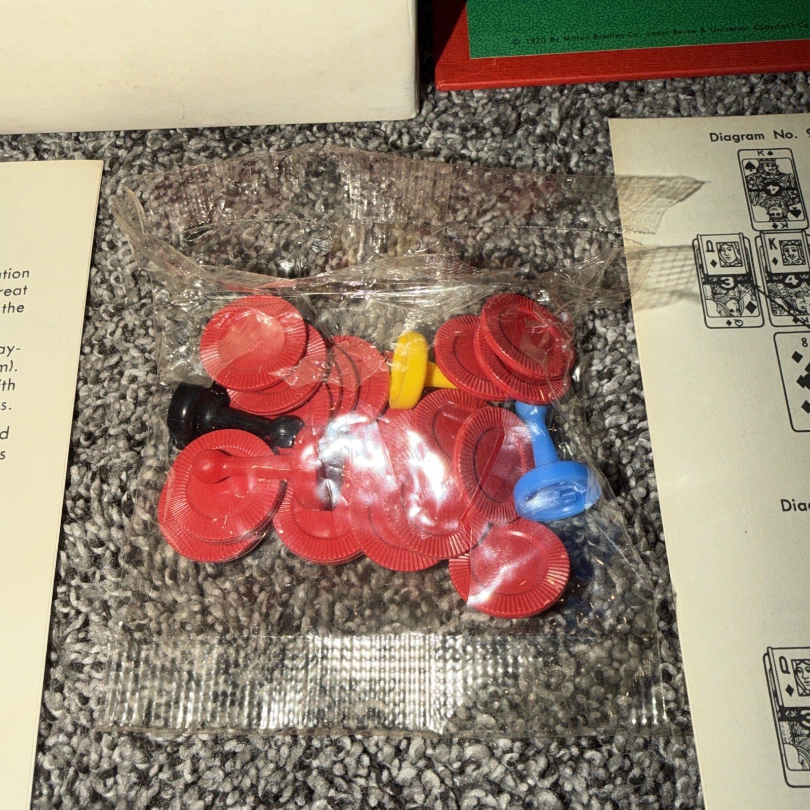 Vintage 1970 Milton Bradley CARDINO Exciting Card Tile Strategy Game! COMPLETE!