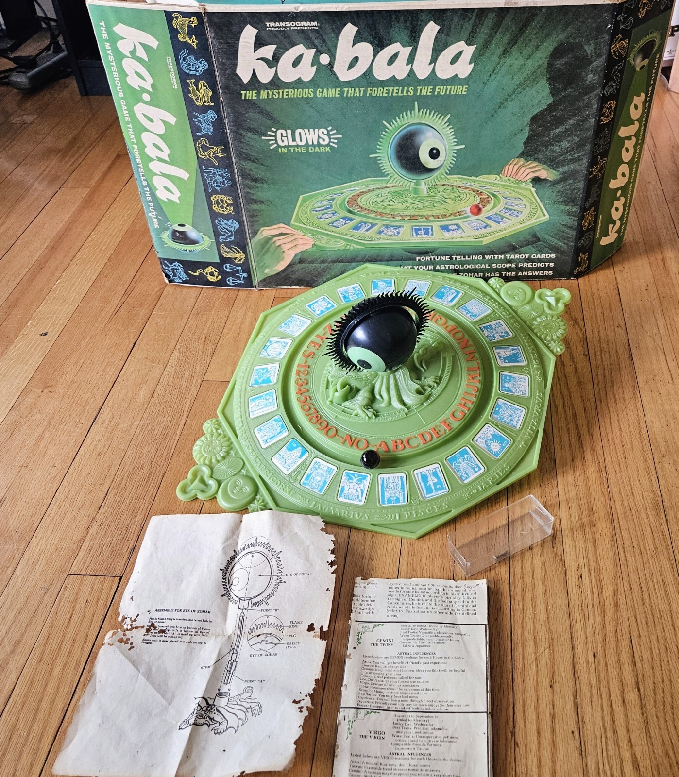 Vintage TRANSOGRAM Ka-Bala Fortune Tarot Board Game 1967 Excellent !!! Rare