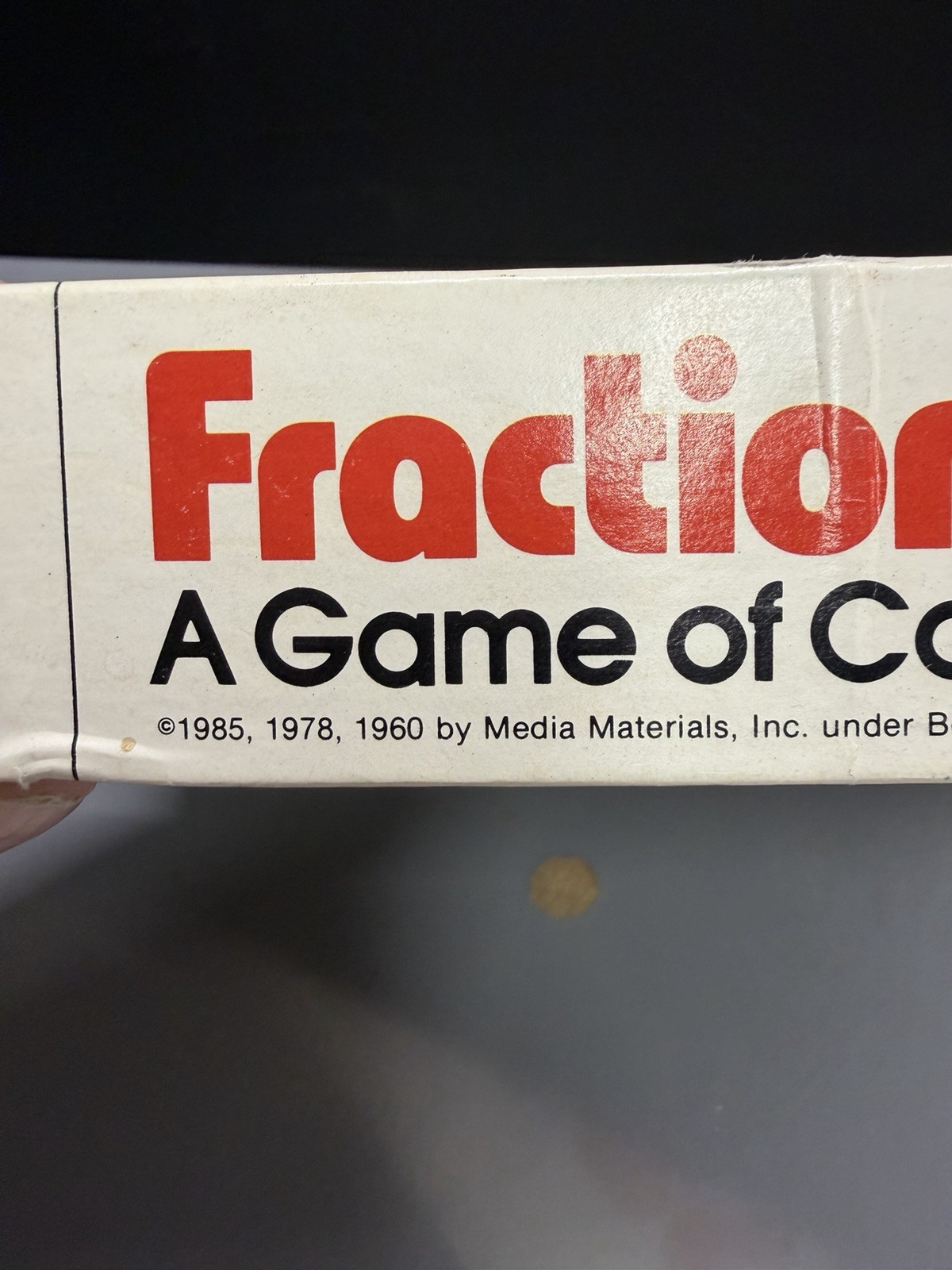 1985 Media Materials Fractions Are Easy As Pie Educational Board Game Complete