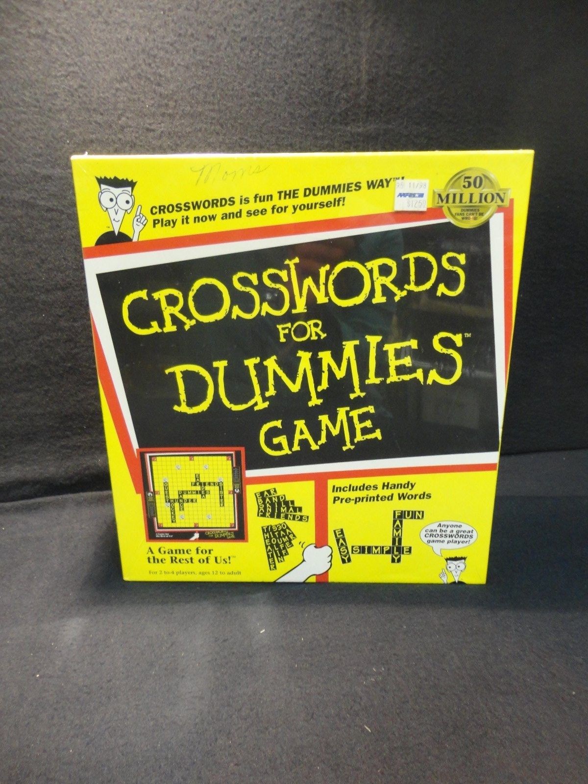 Crosswords for Dummies Board Game – 12 to Adult – 2 to 4 Players – NEW SEALED