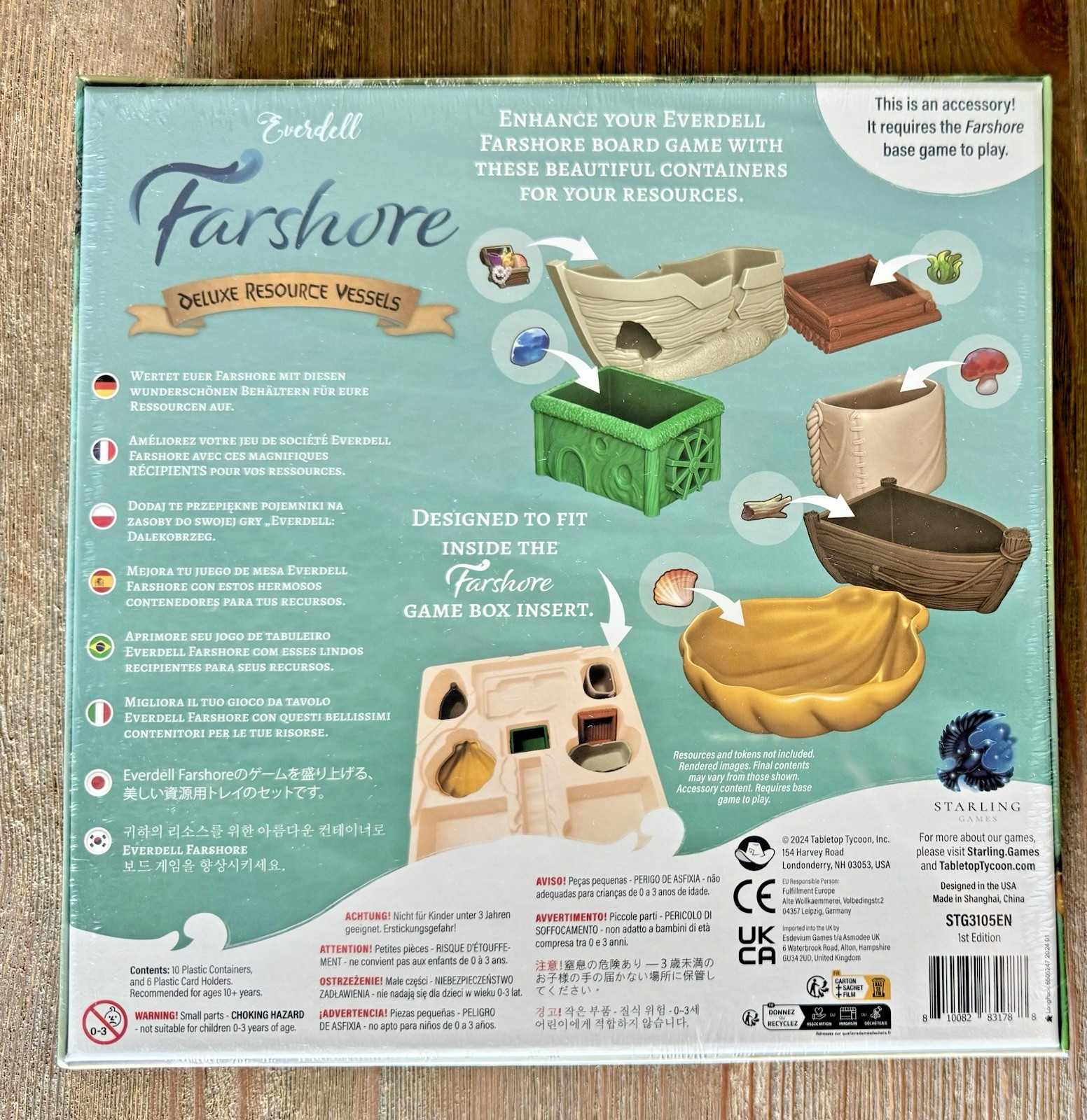 Everdell Farshore Board Game Deluxe Resource Vessels – NEW, Sealed