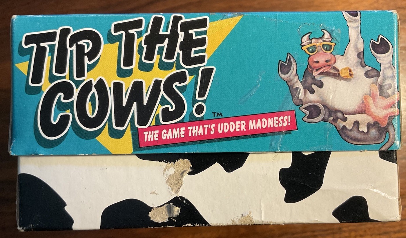 ⭐️Tip The Cows! The Game That’s Udder Madness 1992 Vintage Rare Cow Decipher Inc