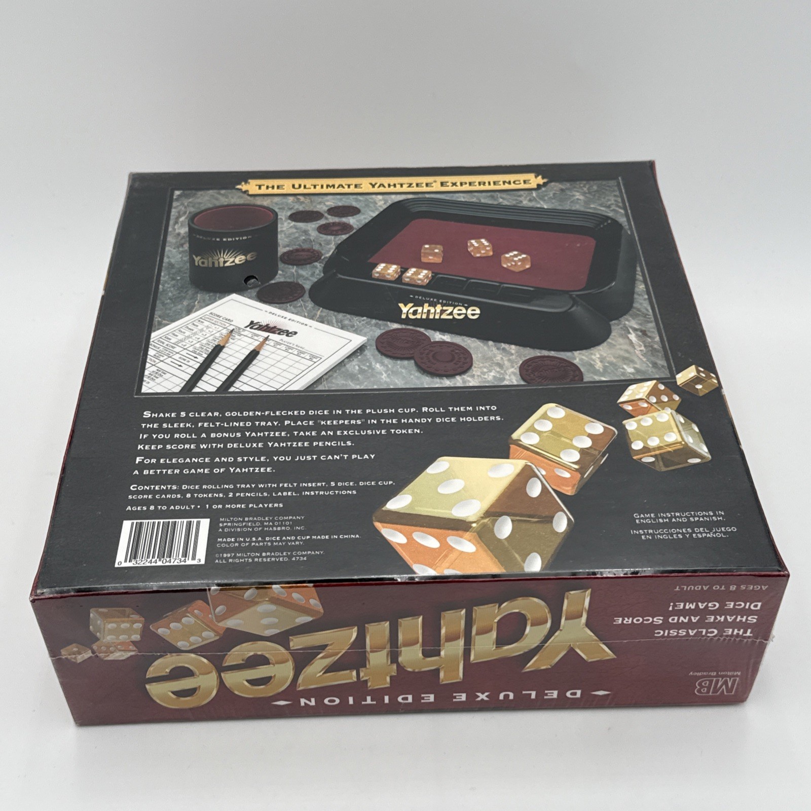 Yahtzee Deluxe Edition Golden Flecked Dice VTG 1997 – New Sealed MB Game – RHTF