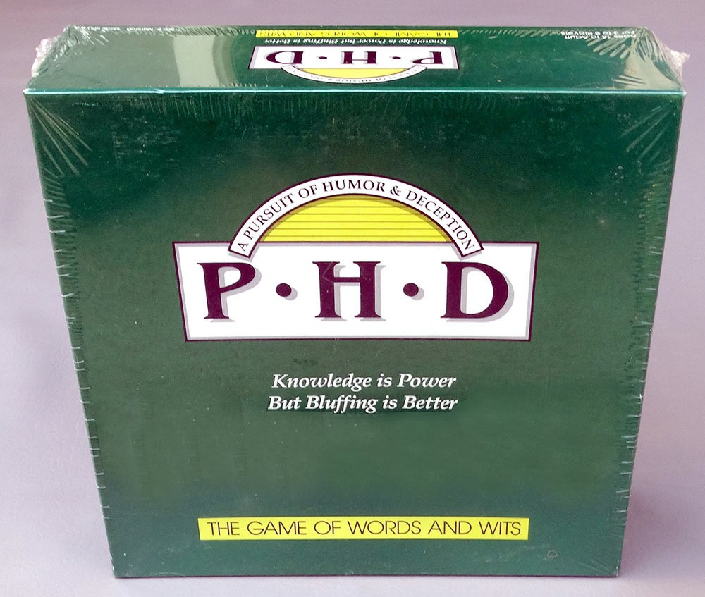 PHD Board Game of Words and Wits NEW Factory Sealed Knowledge Bluffing P H D