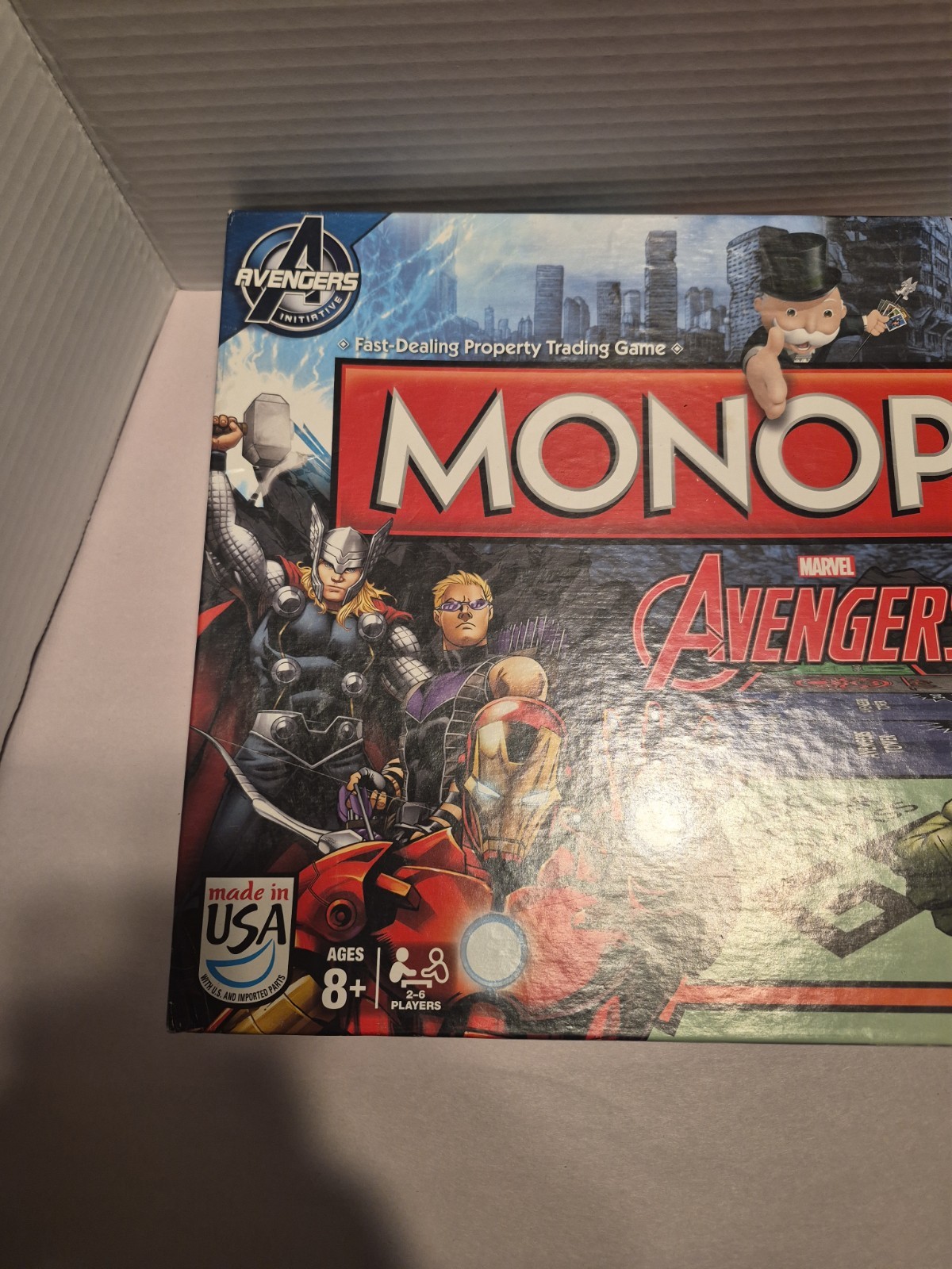 MONOPOLY MARVEL AVENGERS COMPLETE 2014 BOARD GAME! Looks New Some Parts Sealed