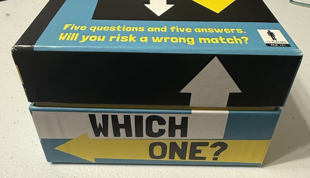WHICH ONE? Q&A Matching Game by Ginger Fox-Play Solo or With Others-New-Open Box
