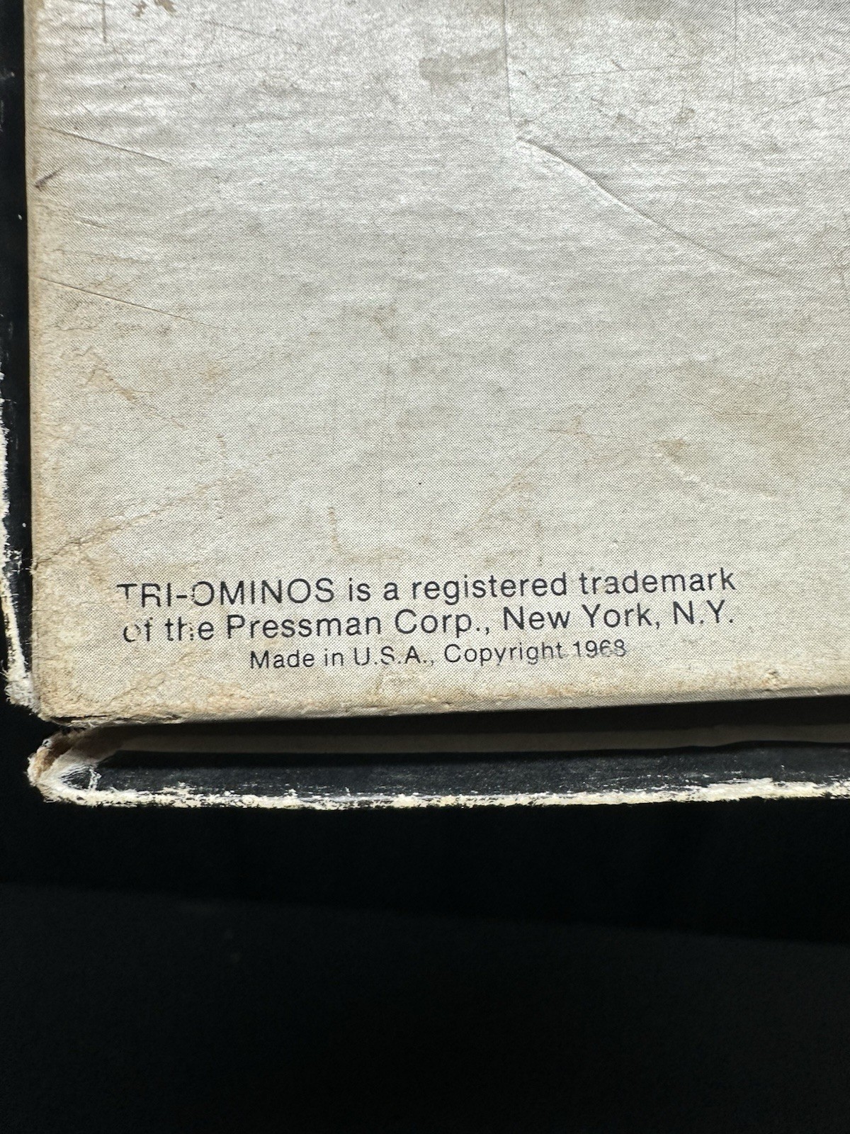 Deluxe Tri-Ominos Vintage 1978 Pressman Game Ivory Tone Crystalline Tiles 4423