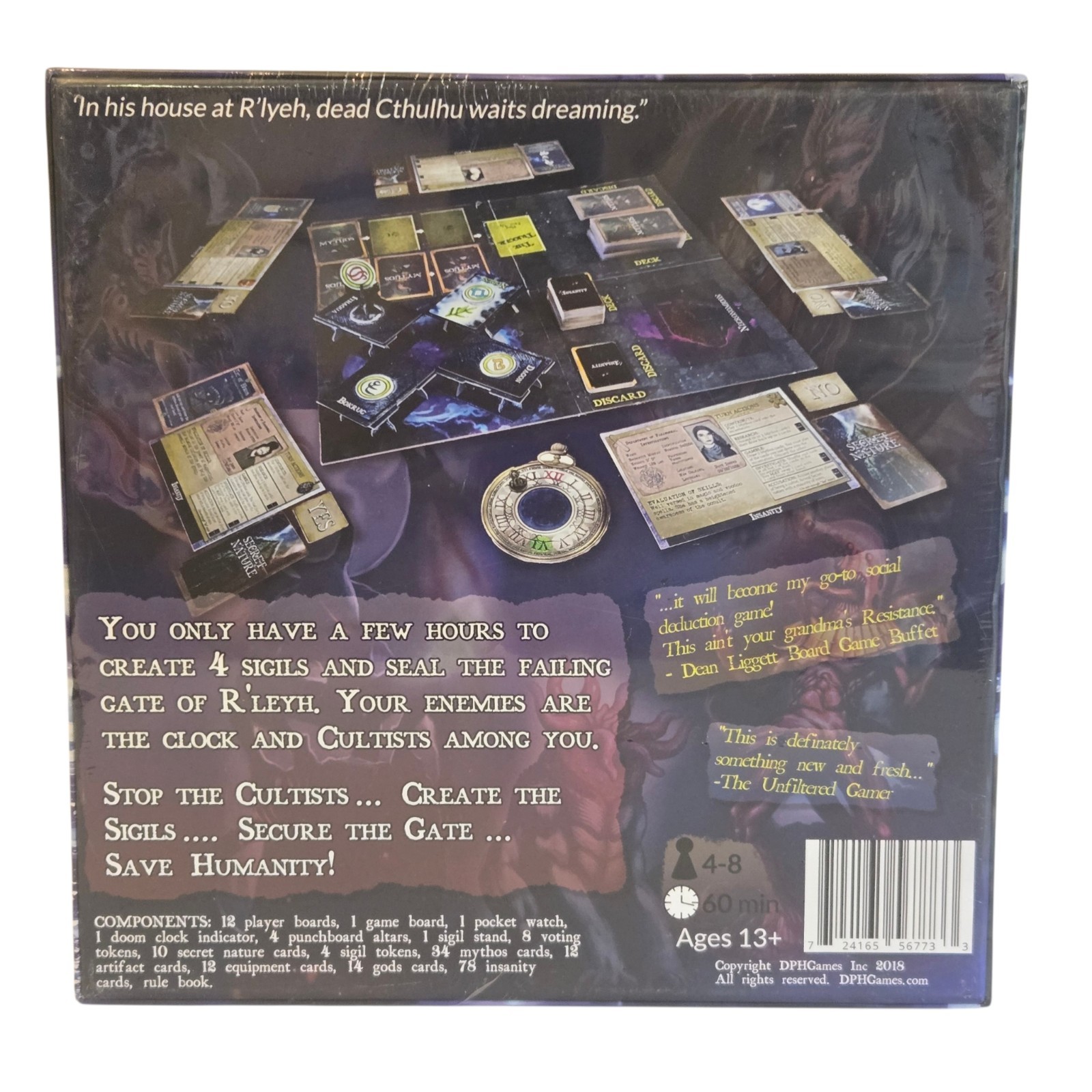 New, Factory Sealed THE GATE OF R’LYEH, Deduction Game of Cosmic Horror