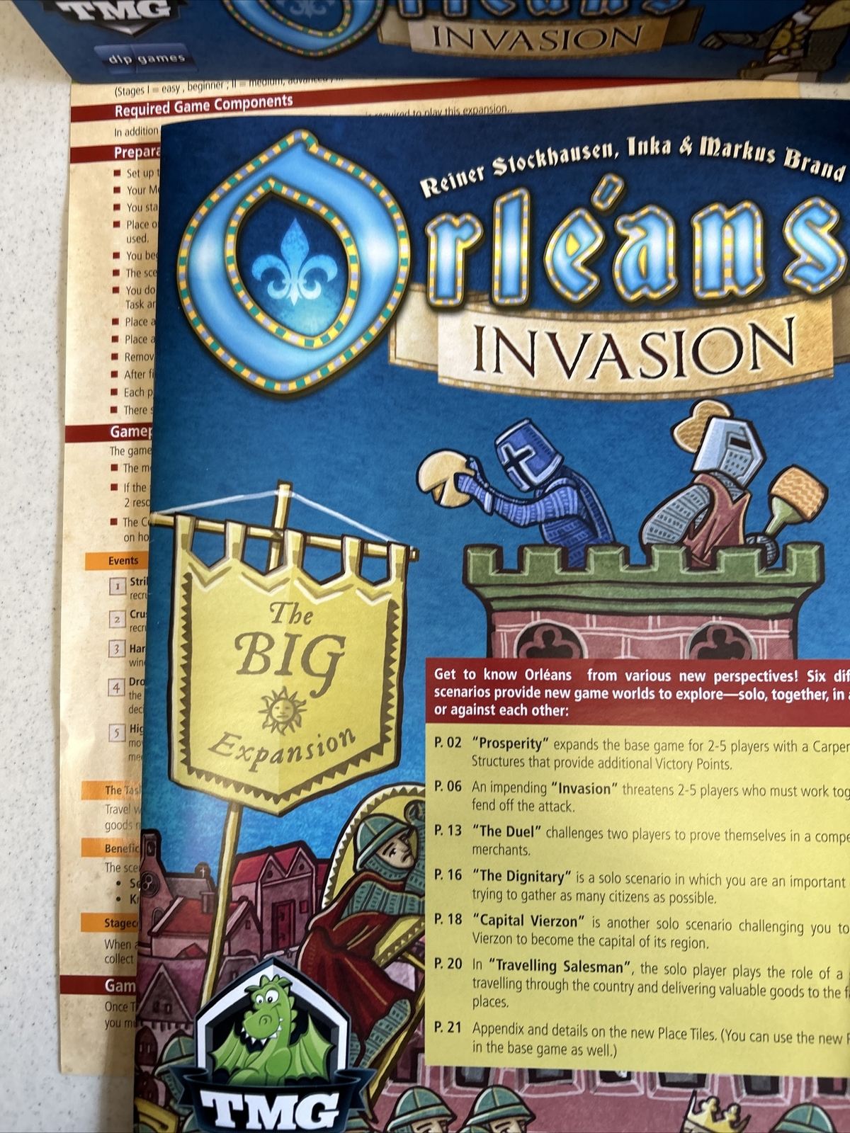 ORLEANS INVASION EXPANSION – TASTY MINSTRAL GAMES – EXCELLENT COPY!!!!!