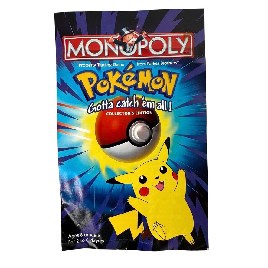 Pokemon Monopoly 1999 Collectors Edition Replacement Pieces & Instruction Manual