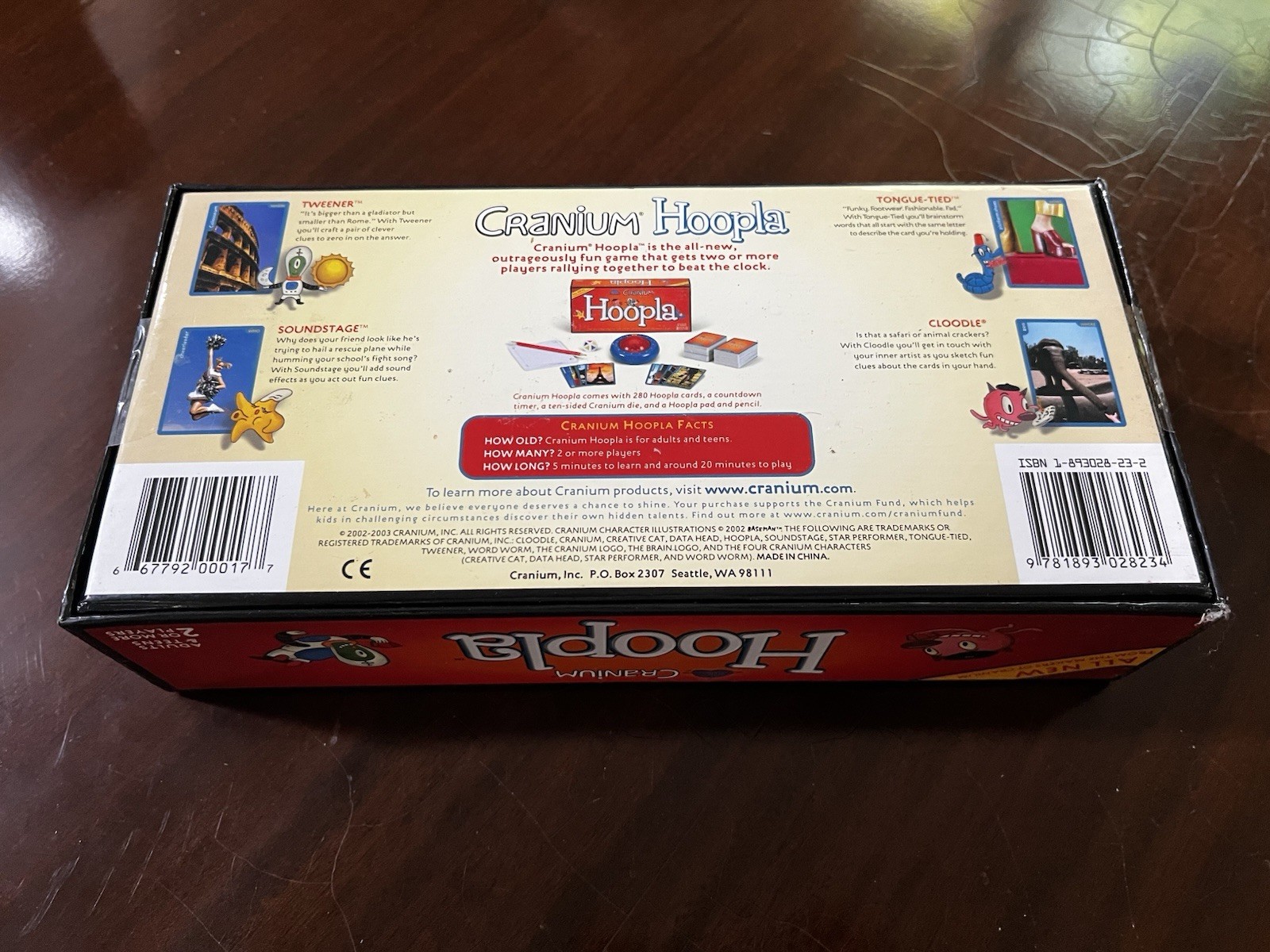 Cranium Hoopla Game Party Board Game Adults Teens Complete Fast Fun