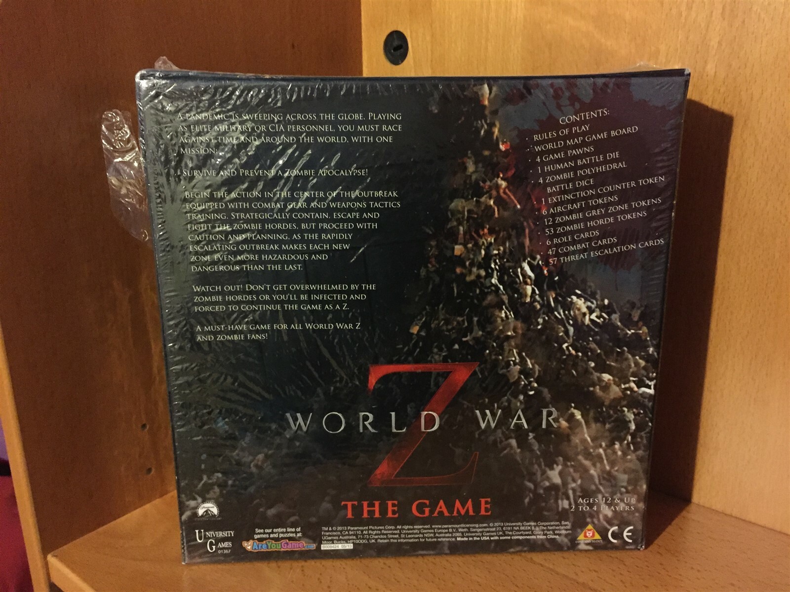 World War Z Apocalypse Zombie Fueled Adventure Strategy Family Board Game SEALED