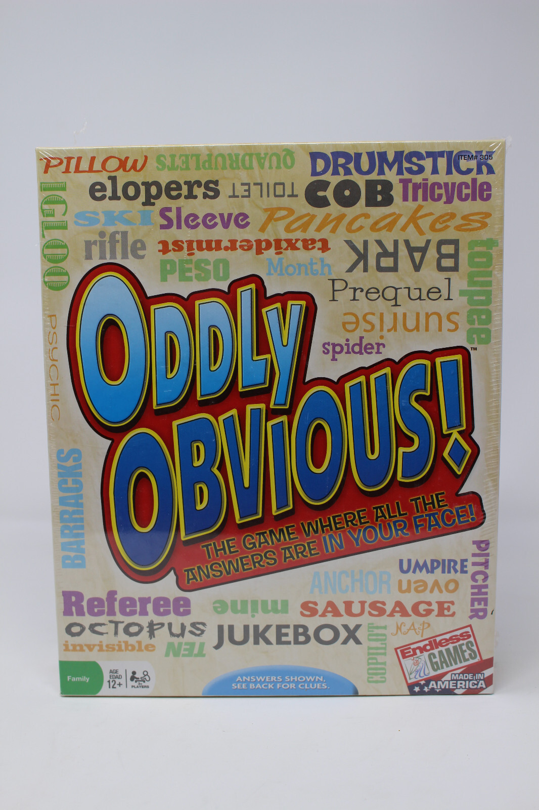 Oddly Obvious! Endless Games Sealed NEW Family Game Night Answers R in Your Face