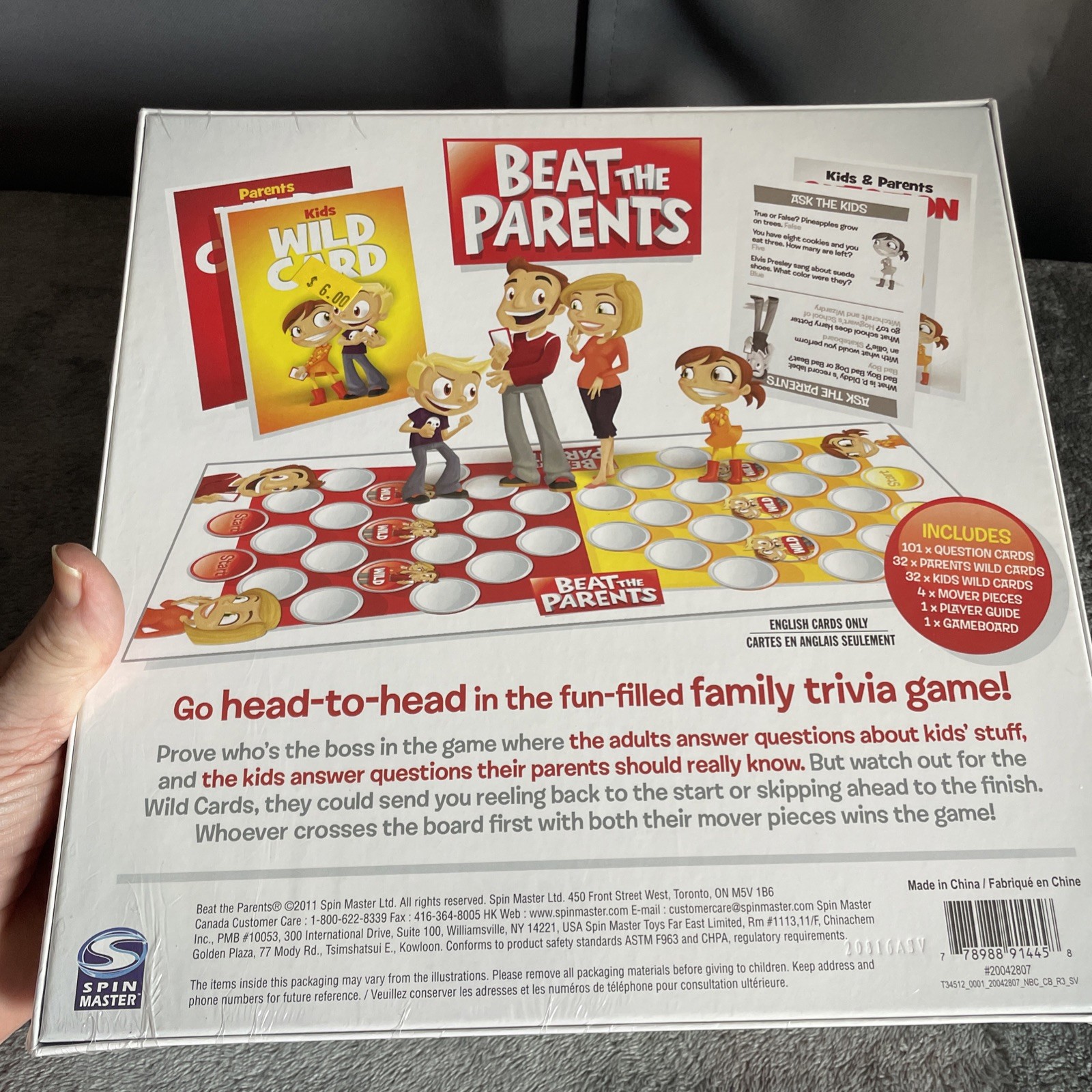 Beat the Parents Family Kids Trivia Game, Kids vs Parent Spin Master NIB