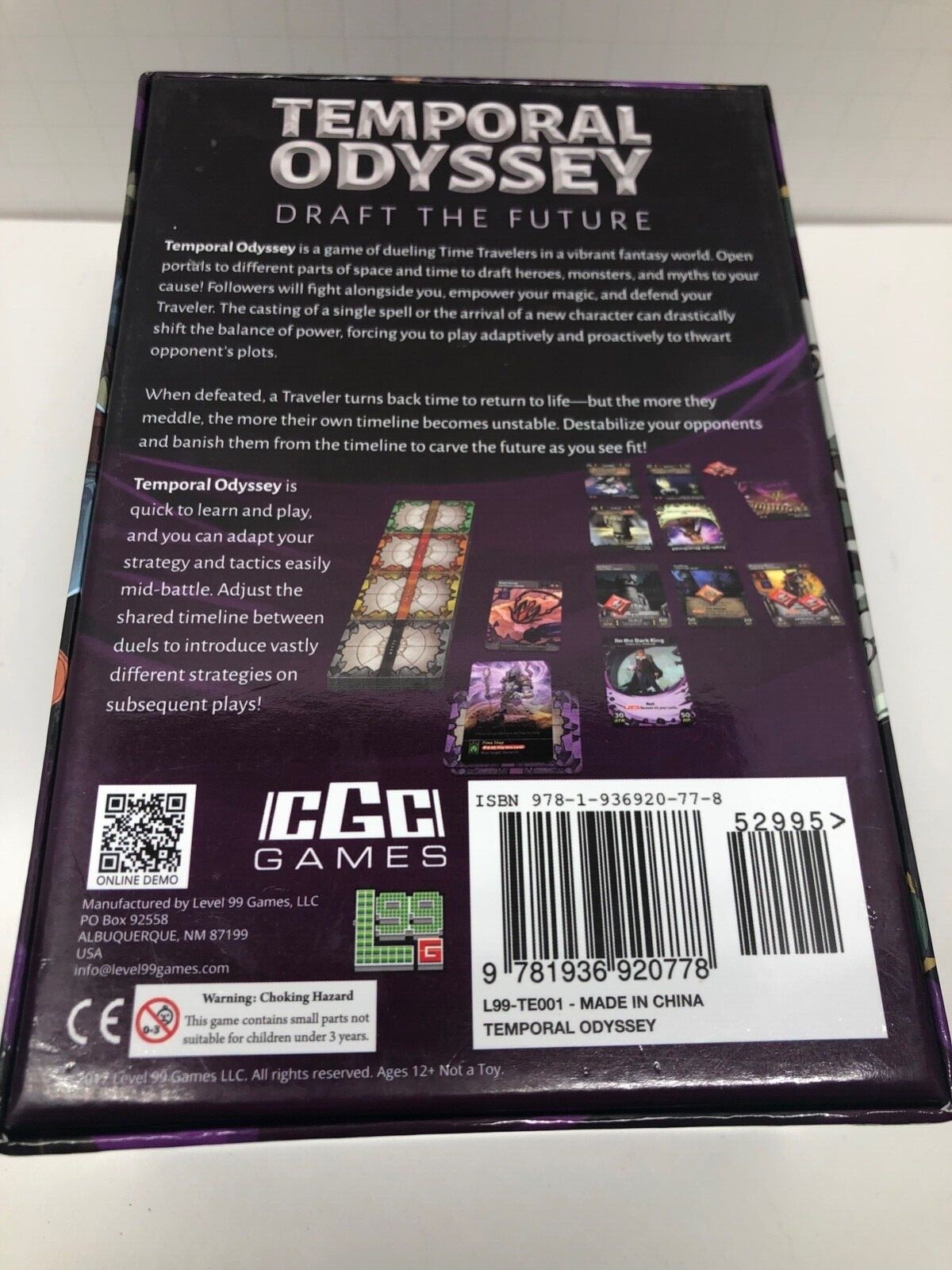 Temporal Odyssey CGC Level 99 Games Draft Chris Solis Card Game 2017 NEW