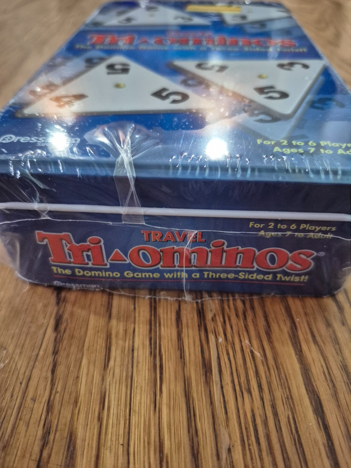 Pressman Travel Tri-Ominos Tin Game Factory Sealed 2017 Triangle Domino Game NEW