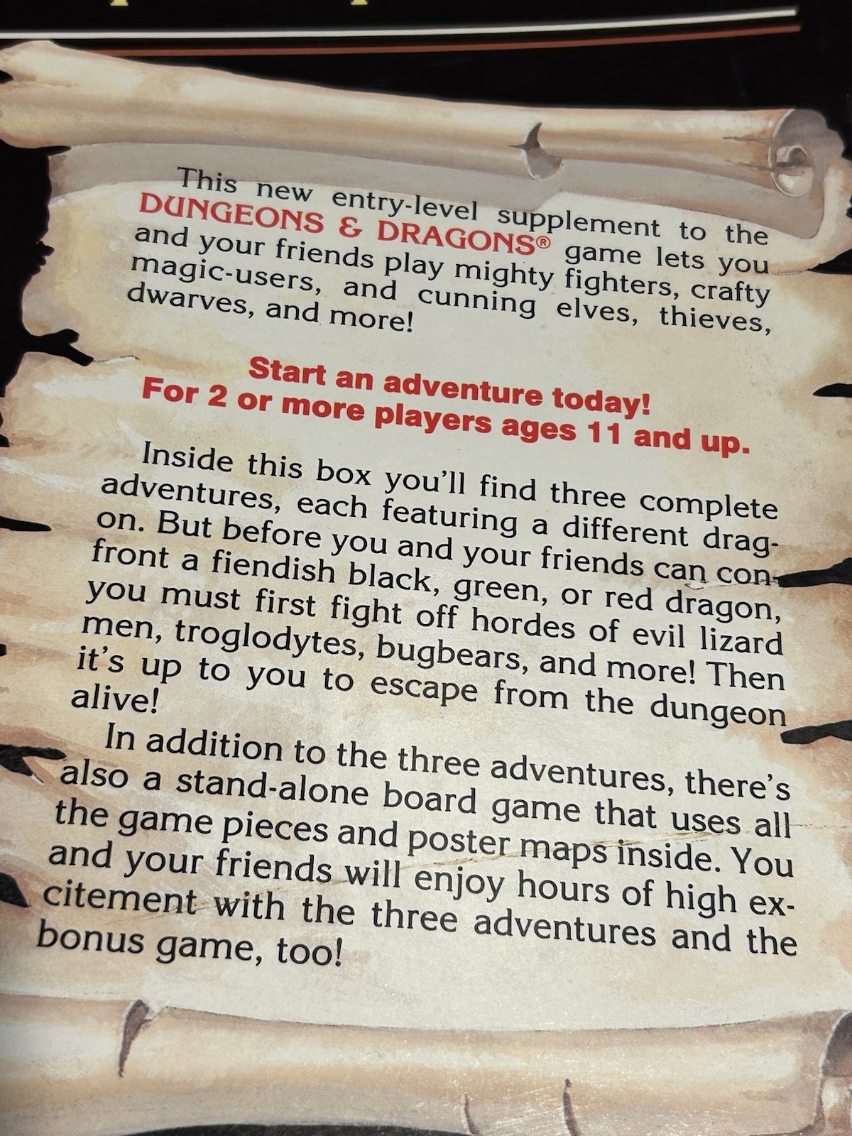 Vintage 1992 D&D Dungeons & Dragons TSR The Dragon’s Den 1073 Complete Unpunched