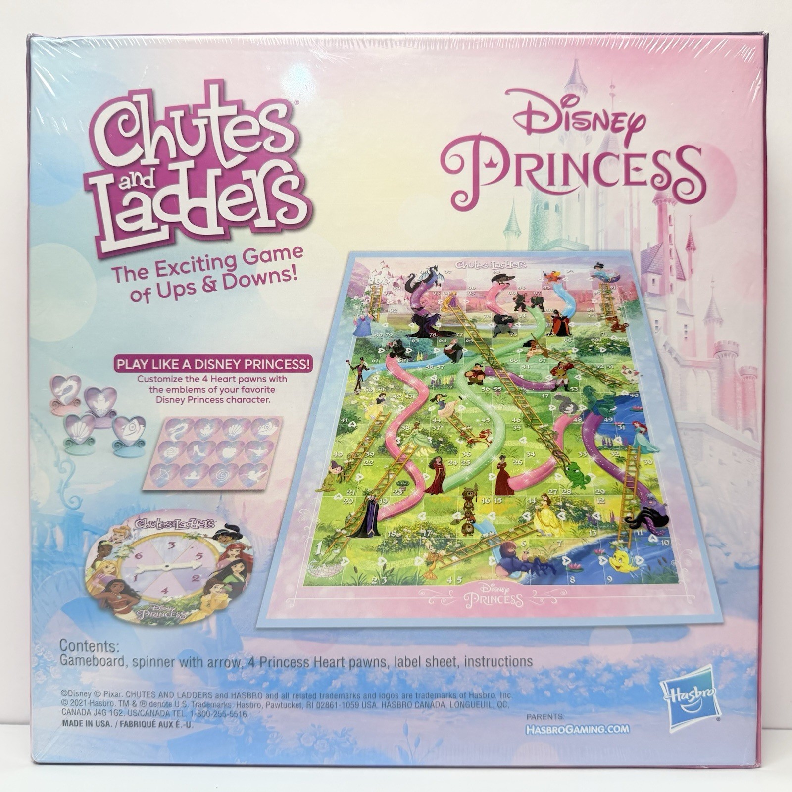 Hasbro Gaming Chutes And Ladders Disney Princess Edition Board Game New Sealed