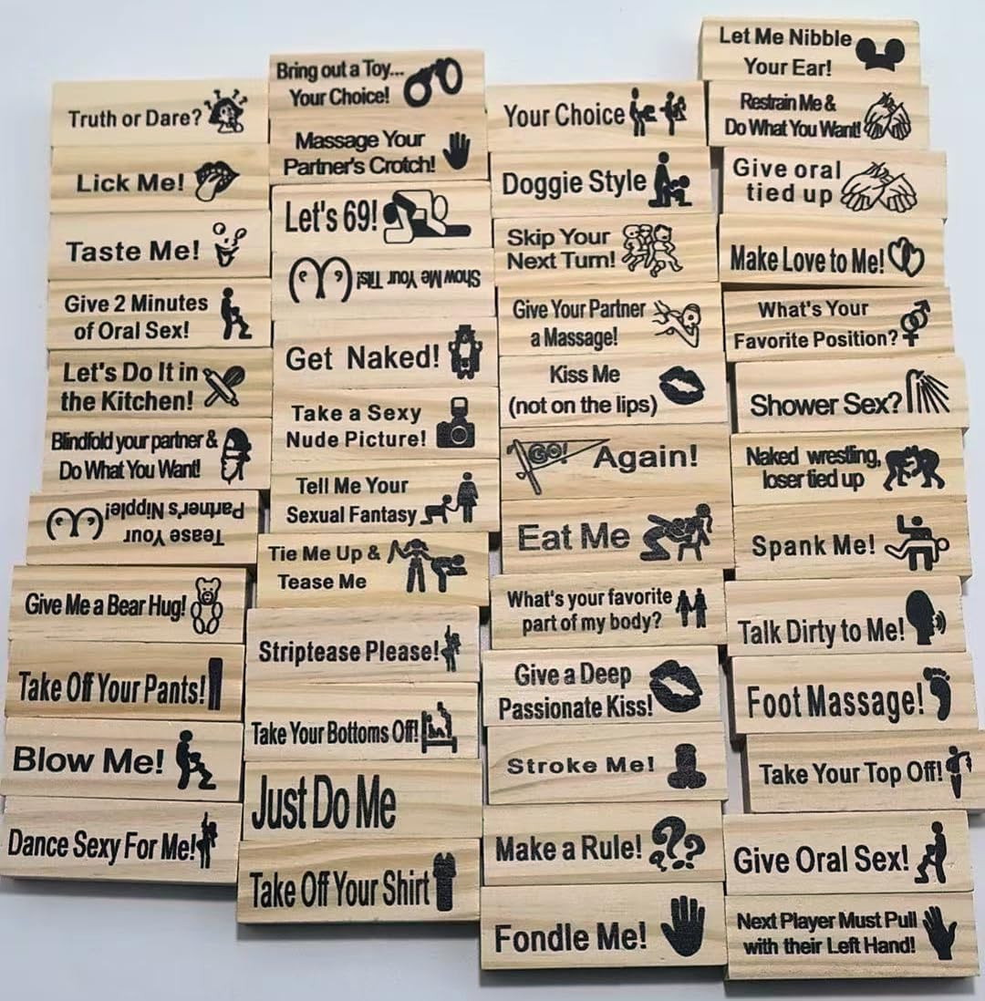 Naughty Block Tumblling Tower Games for Adults Date Night – Freaky Wooden Stacki