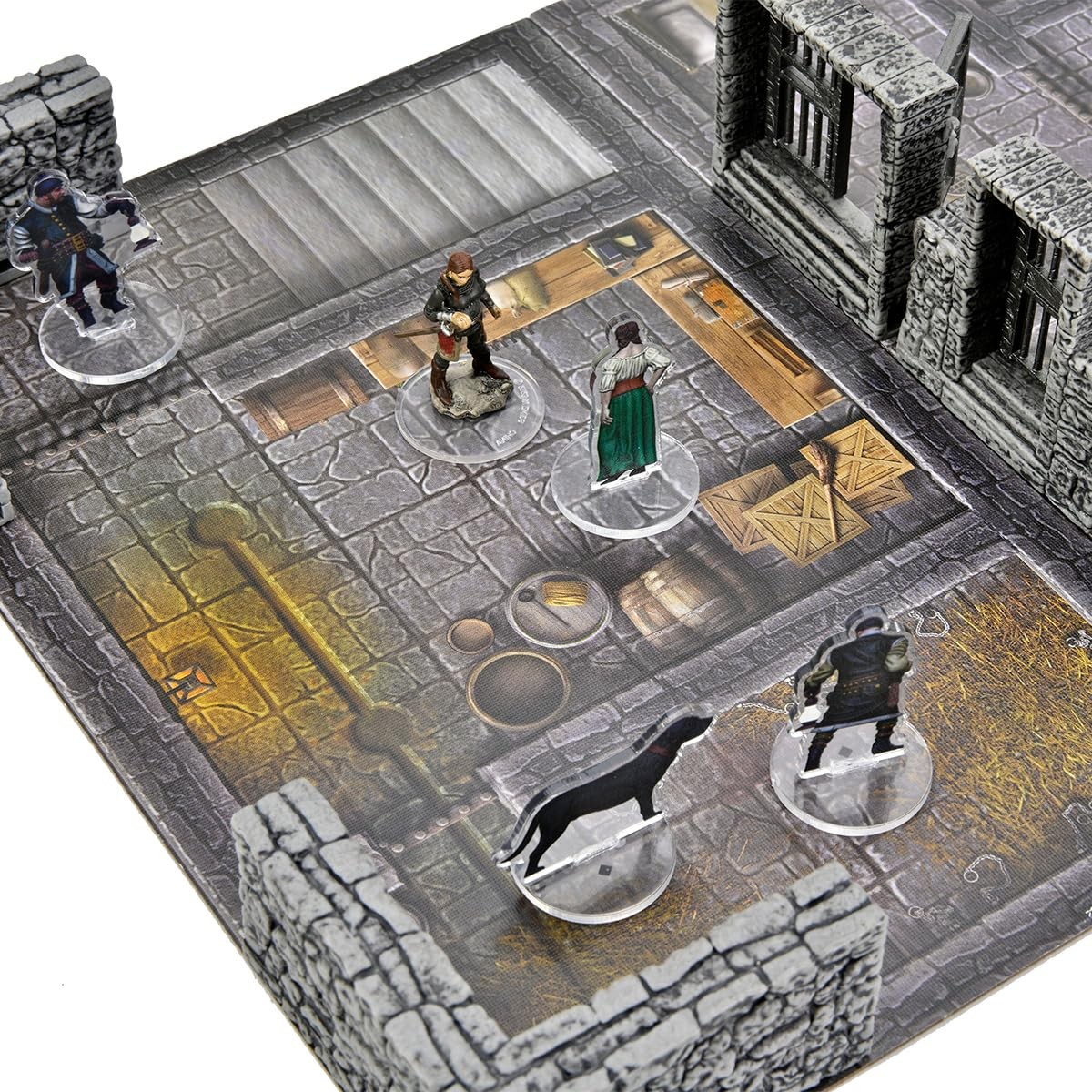 Prison Break Model Escape Room Toy with Miniatures and Scenario Tiles