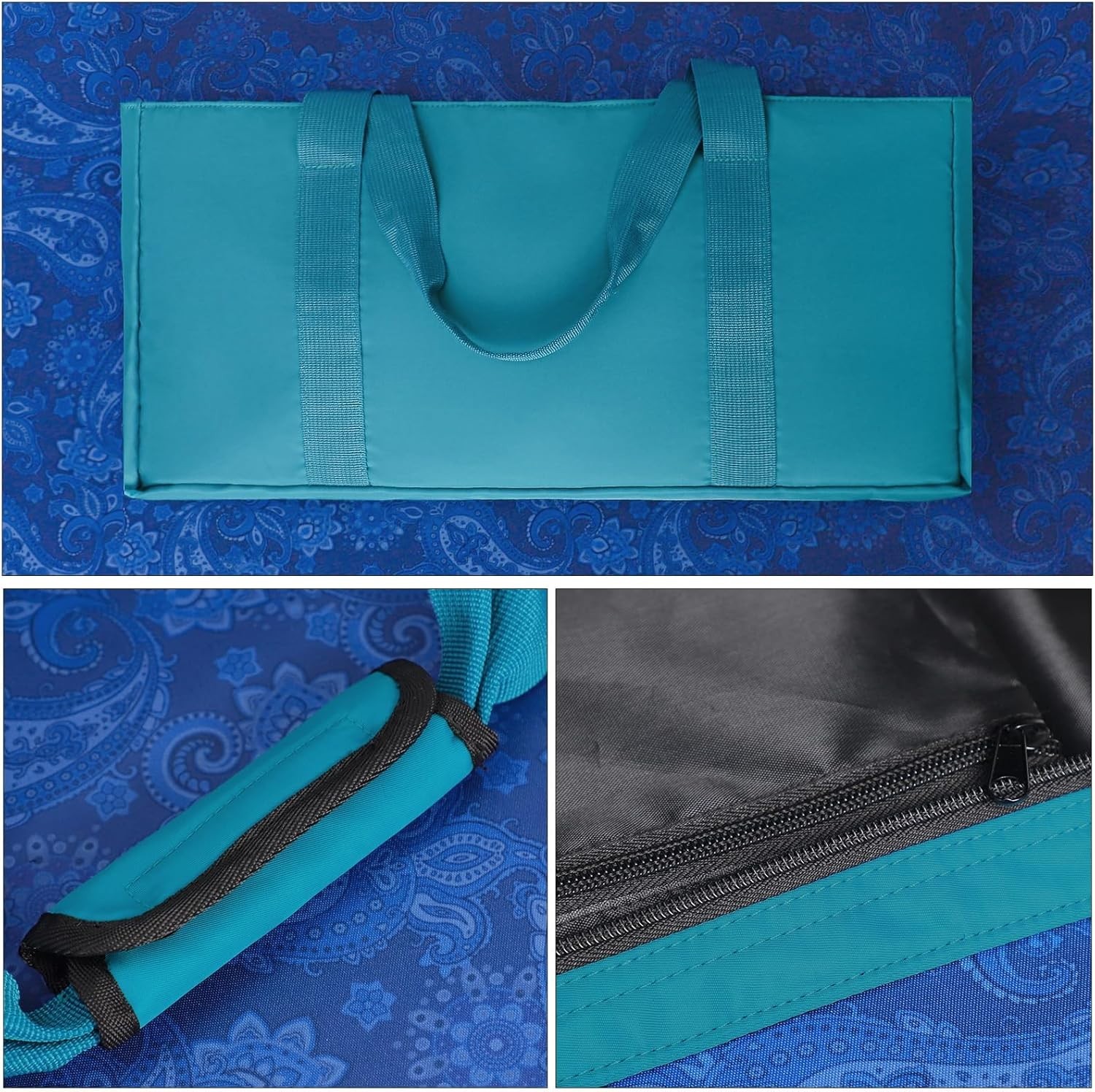 Complete American Mahjong Set with 166 Blue Tiles and Stylish Carrying Bag
