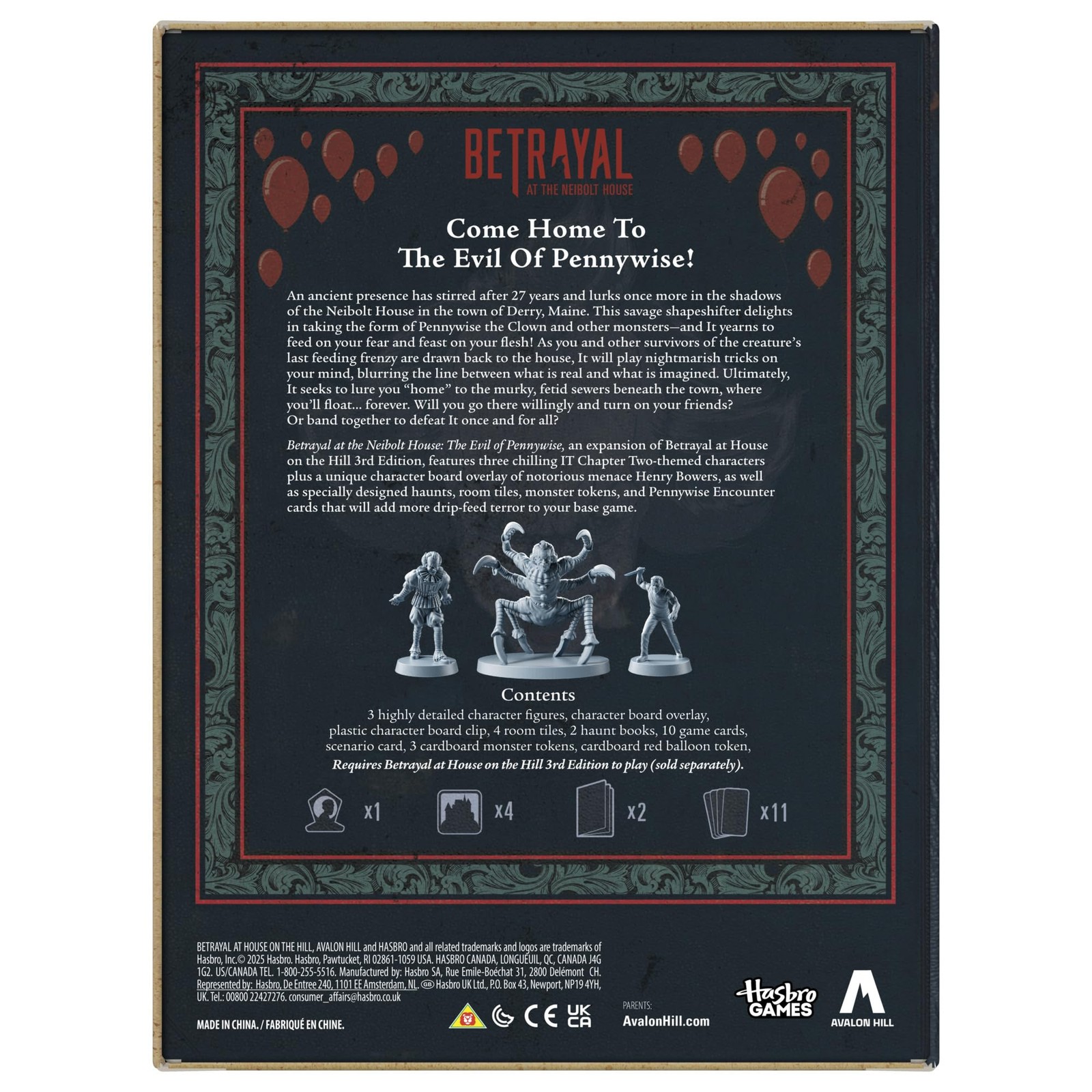 Hasbro Gaming Betrayal at the Neibolt House: The Evil of Pennywise Expansion …