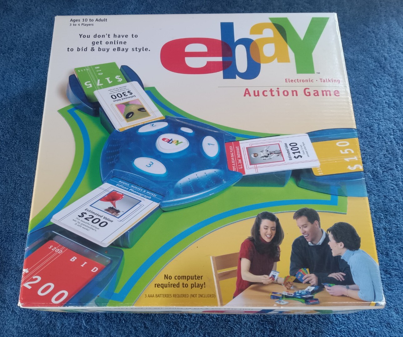 Vintage 2001 EBay Auction Electronic Talking Board Game Hasbro Unused Complete