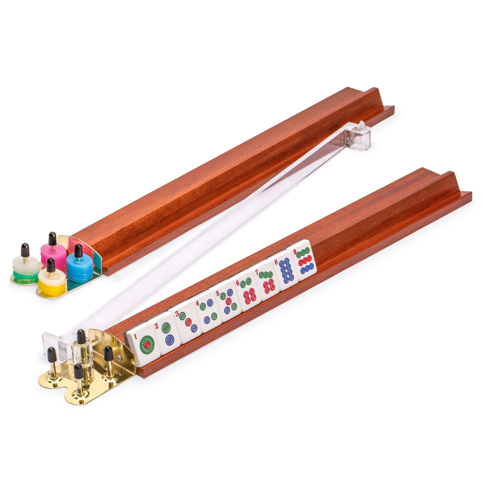 American Mahjong Set, “Little Birdie” with Wooden Case, Racks, Pushers