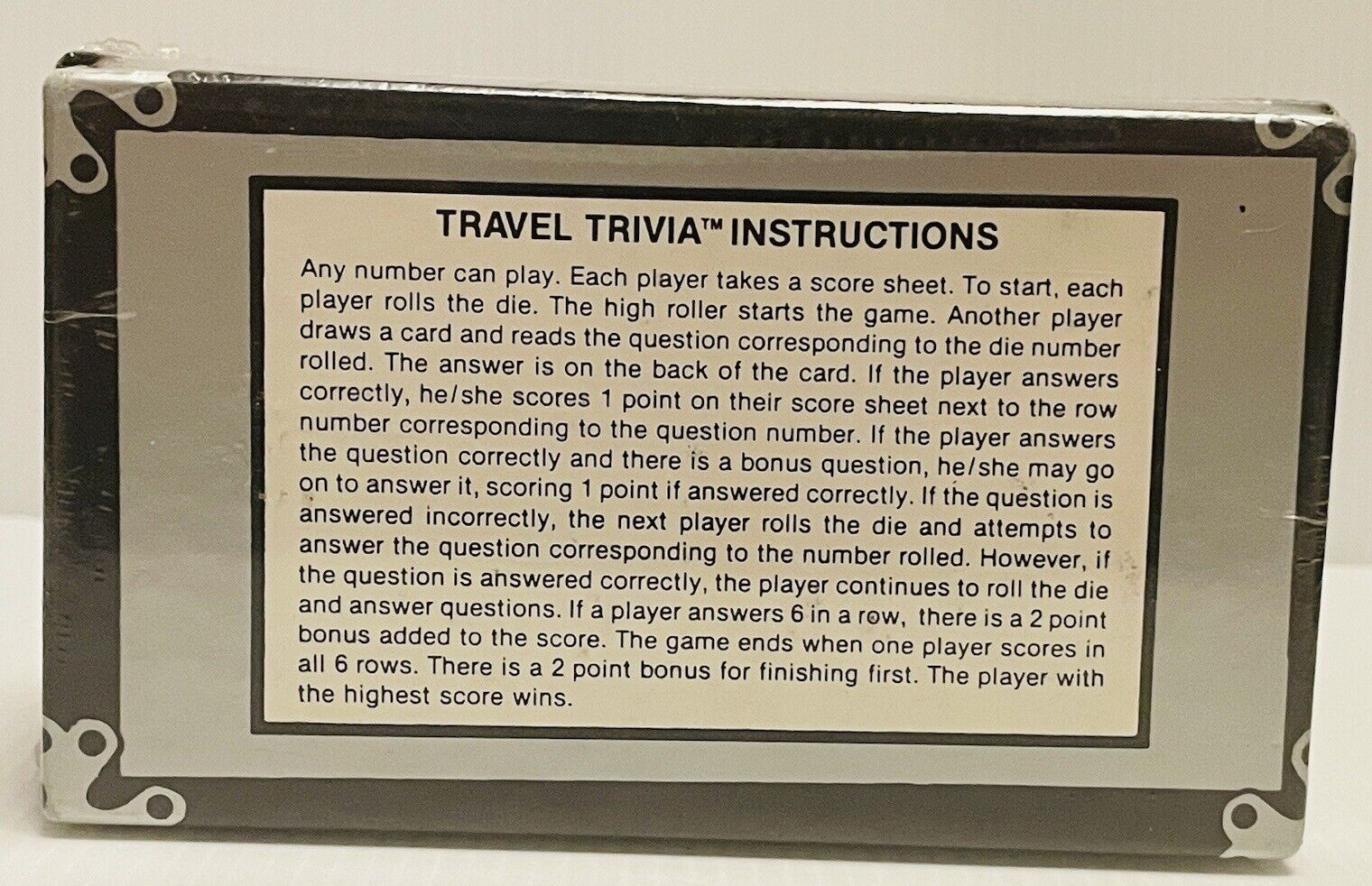 Travel Trivia Game Question Cards Sports Geography Arts Food History #498