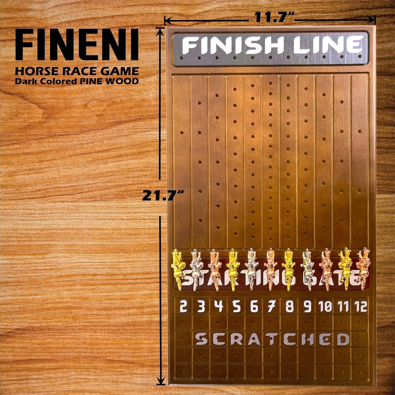 Horse Racing Game for Adults, Horse Race Board Game with 11 Luxurious Metal Hors