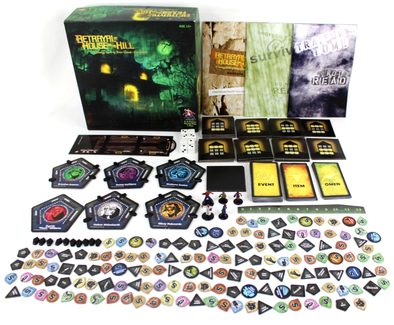 Betrayal at House on the Hill 2nd Edition Horror Board Game * Missing 3-Pieces