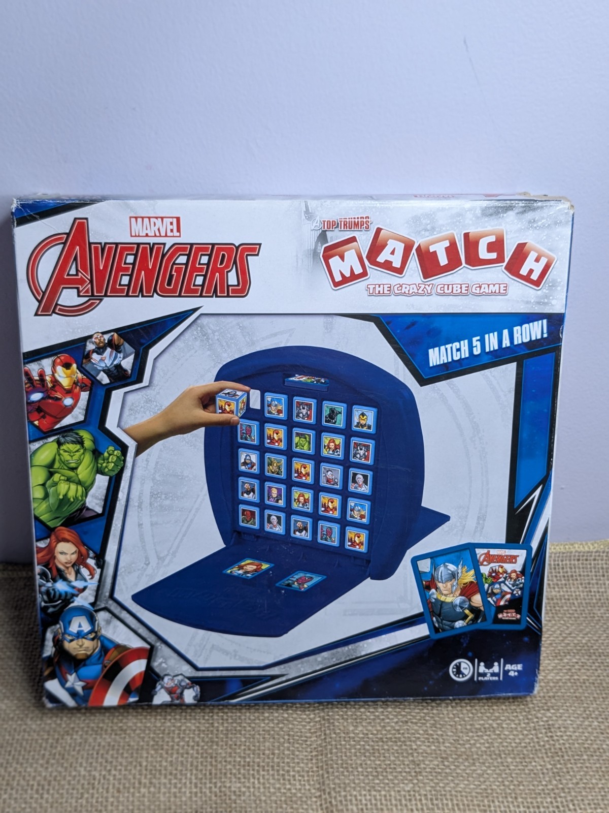 Marvel Avengers Match Board Game Top Trumps COMPLETE Crazy Cube Game 2 Player