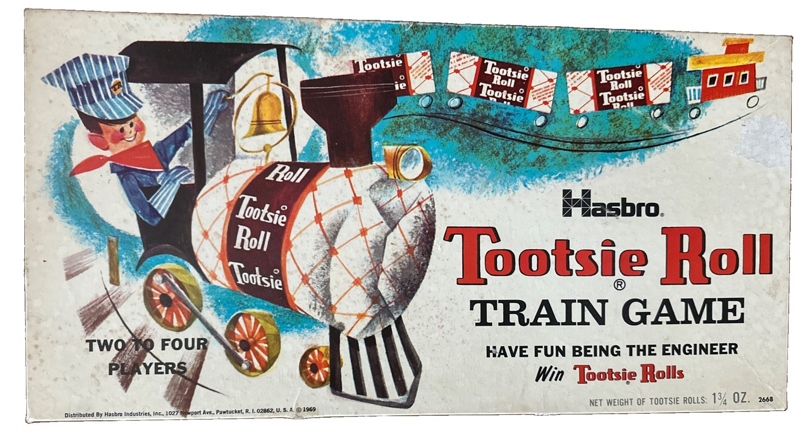 Hasbro Tootsie Roll Train Game Vintage 1969 Board Game Two to Four Players