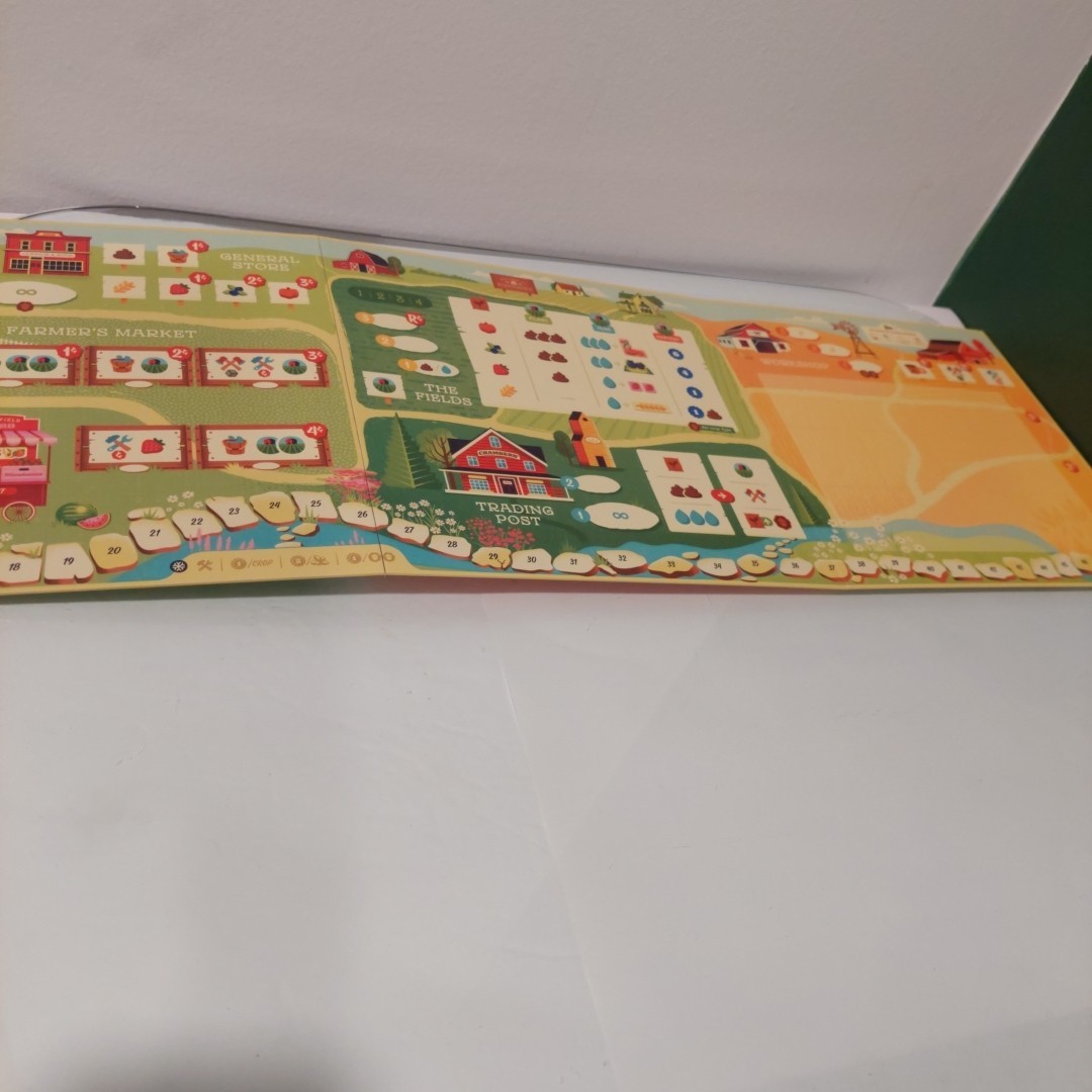 Harvest Board Game Keymaster Games Farming & Animals Theme Complete Open Box