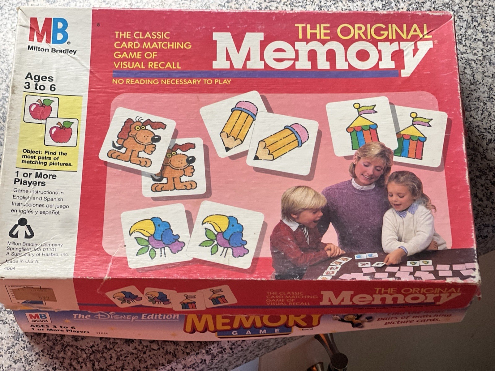 Vintage Milton Bradley 1986 The Original Memory Card Matching Game 4664 – Sealed