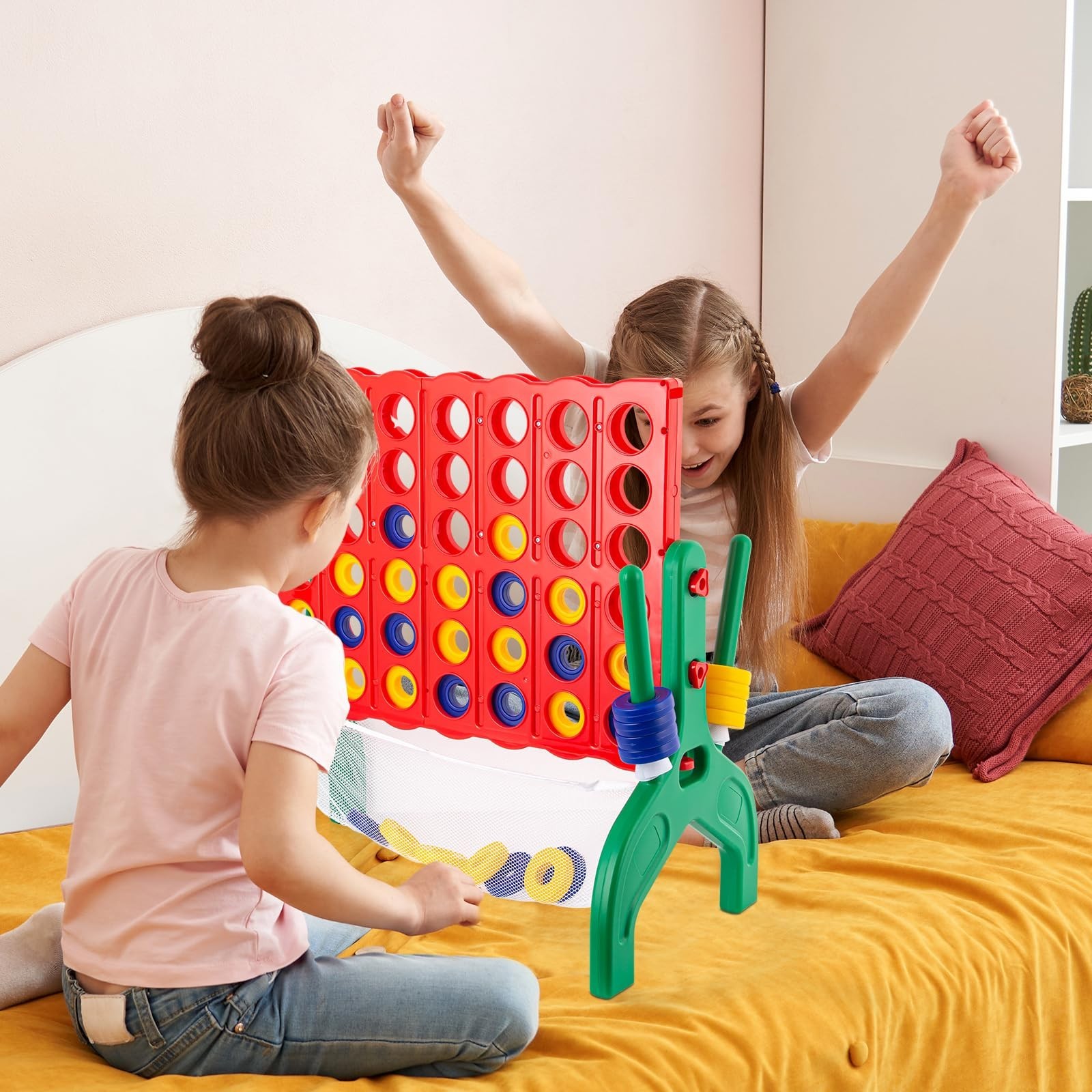 Giant 4 in a Row Game Set – Jumbo Connect Game for Kids & Adults, Indoor/Outdoor