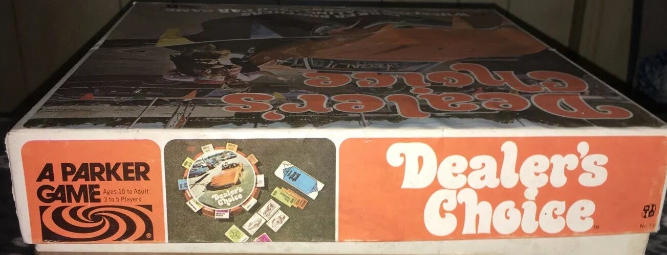 1972 Vintage Dealer’s Choice Game Parker Brothers Used Car Game No Instructions