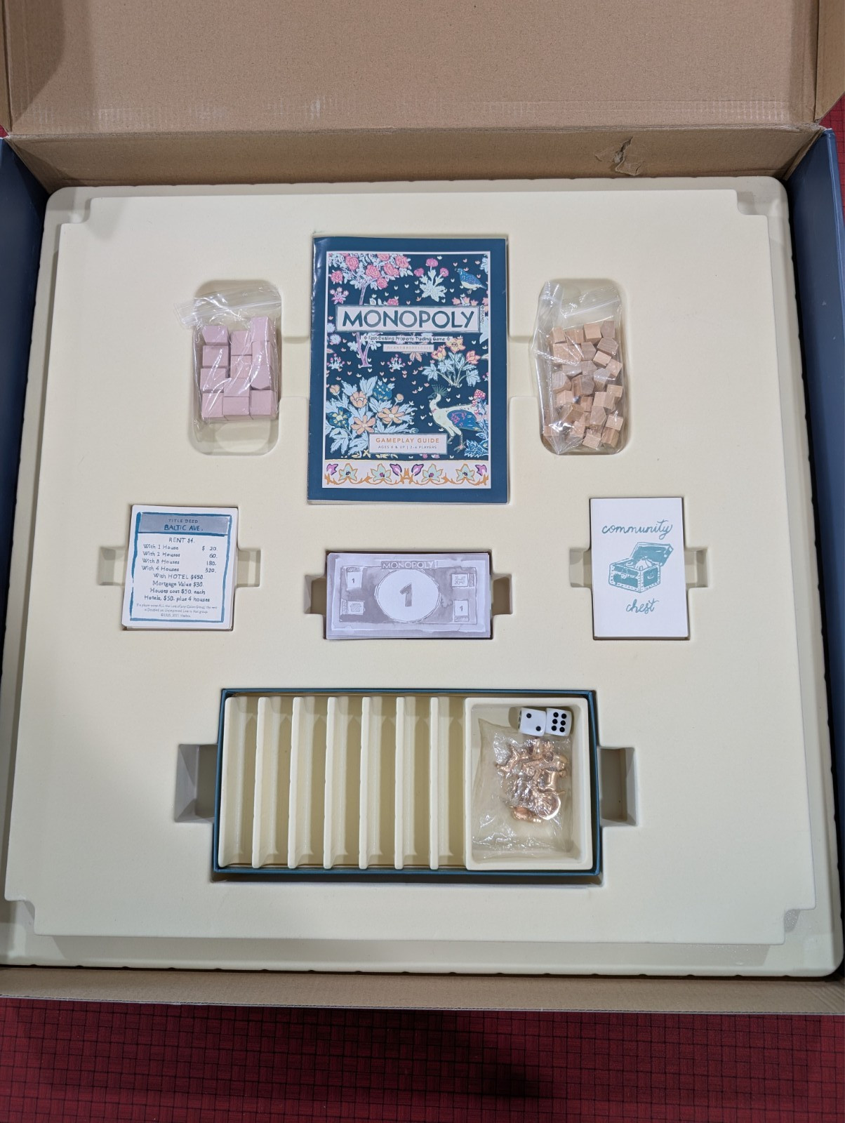 ANTHROPOLOGIE Darby Edition Monopoly Board Game – open box, near mint
