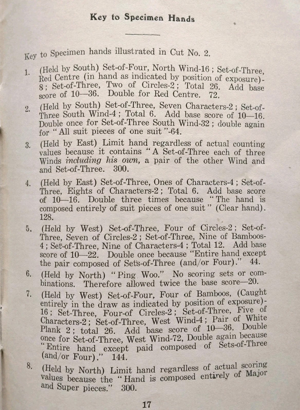 1920s Rules Directions Mah Jong Mah Jongg Mah Chang Manual Harold Sterling