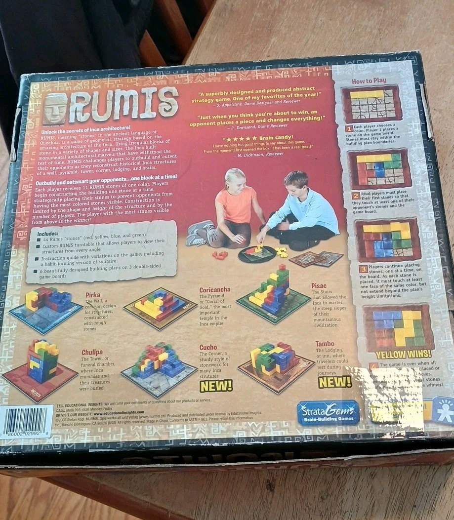 Educational Insights Rumis (Board Game, 2004) Complete
