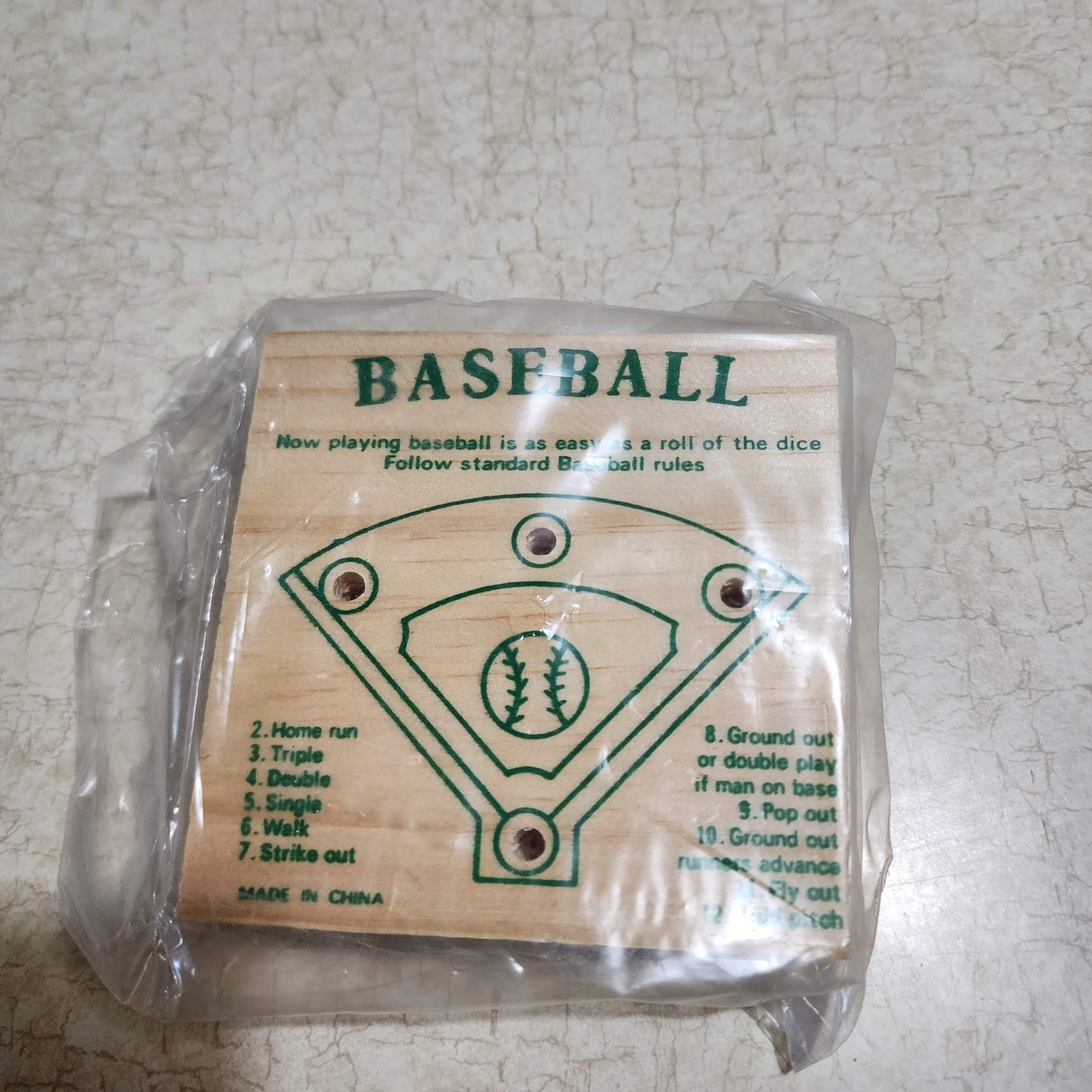 Sports Wood Dice & Peg Games: Baseball Football Bowling Derby Basketball Sealed