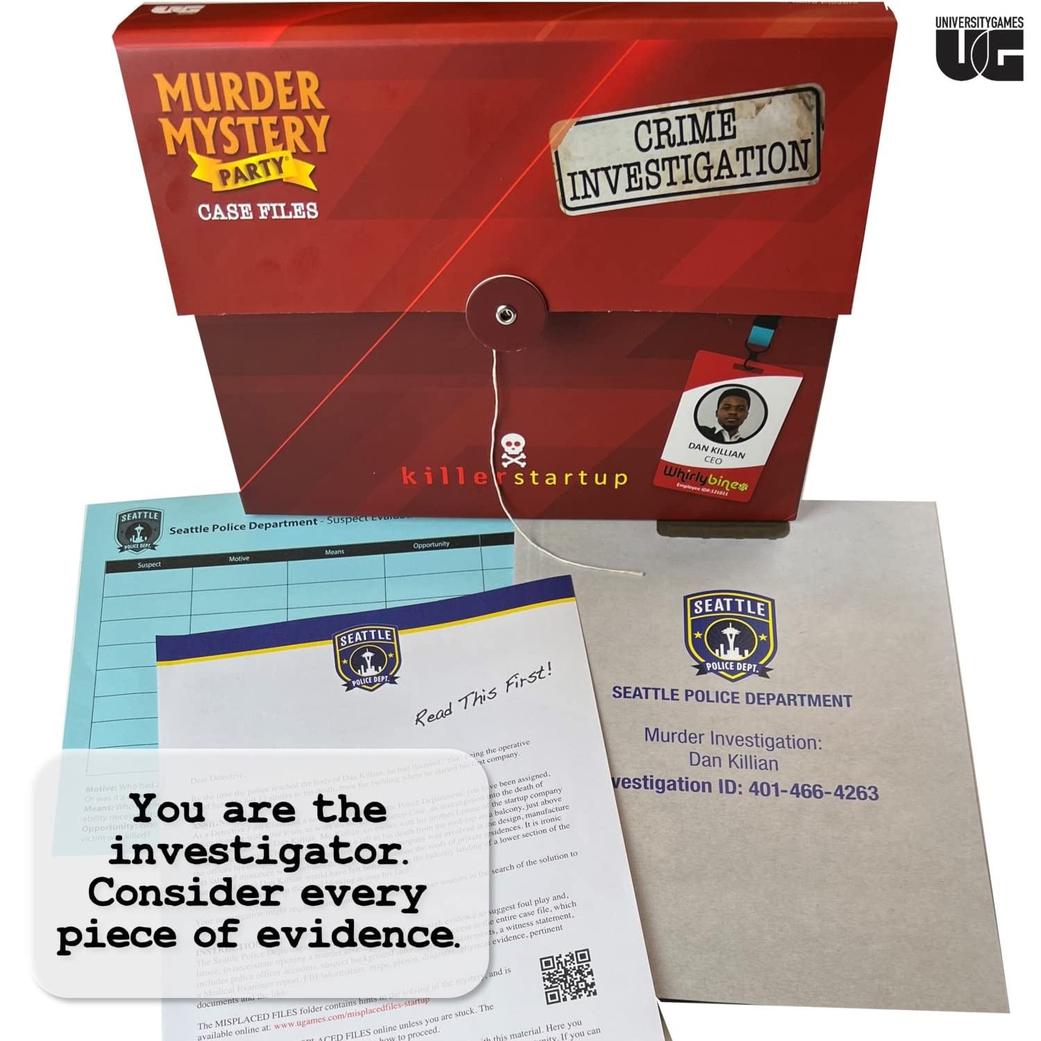 Case Files: Killer Startup for 1 or More Players Ages 14 and Up