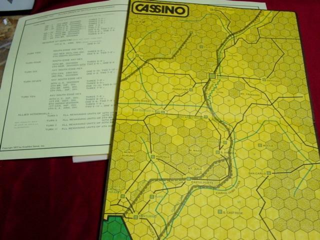 1977 Excalibre Games : CASSINO game – Panzer Battles & Sieges Series (PUN)