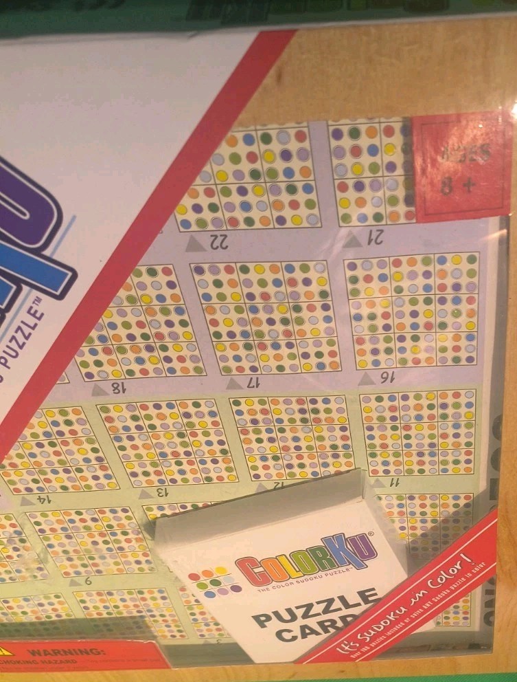 ColorKu Game The Color Sudoku Puzzle COMPLETE Solid Wood w/ Pieces SHIPS FREE