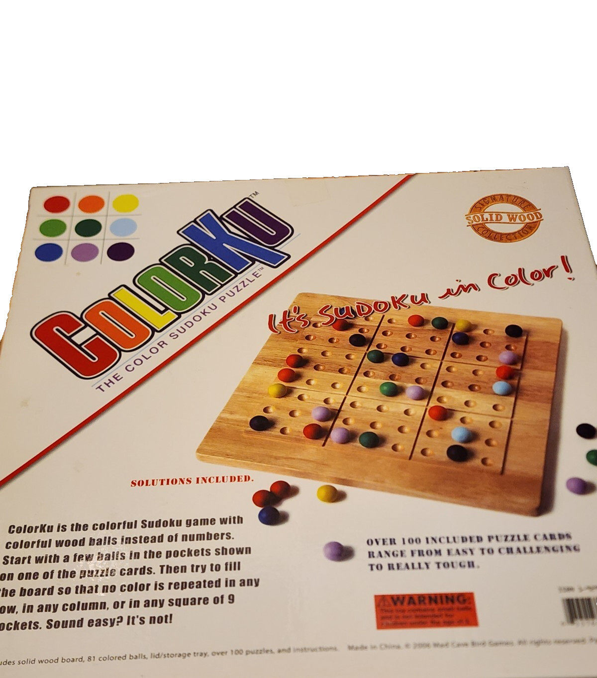 COLORKU Color Sudoku Puzzle Wooden Board Game Set with Puzzle Cards – Complete